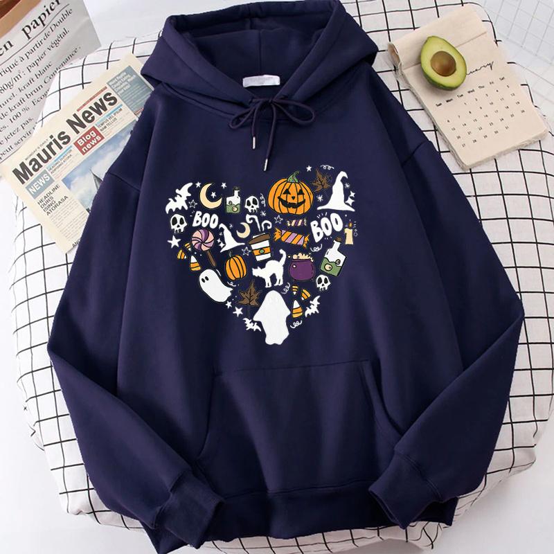 Halloween Boo Kürbis Liebe Hoodie Herren Damen Hoodie Cosplay Kleidung Streetwear Pullover Große Größen Sweatshirt Tops