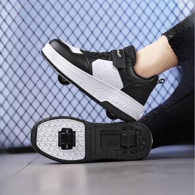 Inline Skate Shoes Children's Roller Skating Shoes 2 Wheel Charging Light Skating Shoes Flying Roller Sports Wheel Sneaker