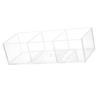 Multipurpose Acrylic Storage Box with 3 Compartments Clear Makeup Cosmetic Organizer Cotton Pads