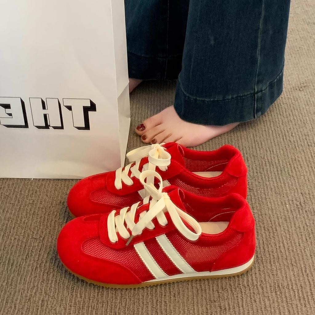 Dexun Shoes Women's Shoes 2025 Summer New Mesh Breathable Forrest Gump Shoes Casual Little White Shoes Sports Flat Baseplate Shoes
