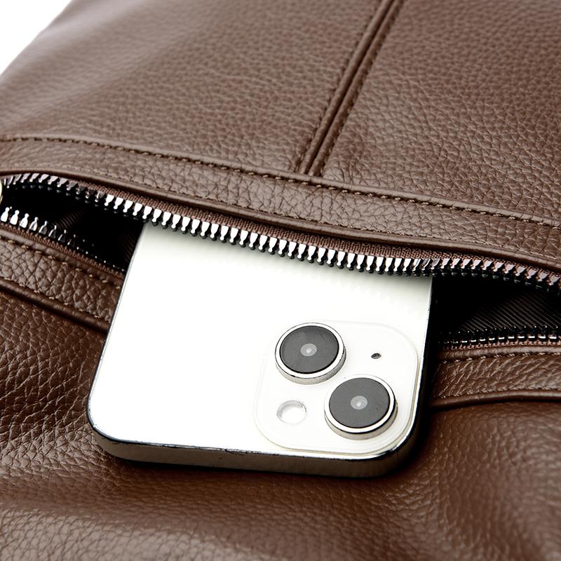 Women's Multi-functional Leather Backpack Retro Leather Shoulder Bag Large Capacity Backpack for Daily Commute and Weekend Outings and Travel