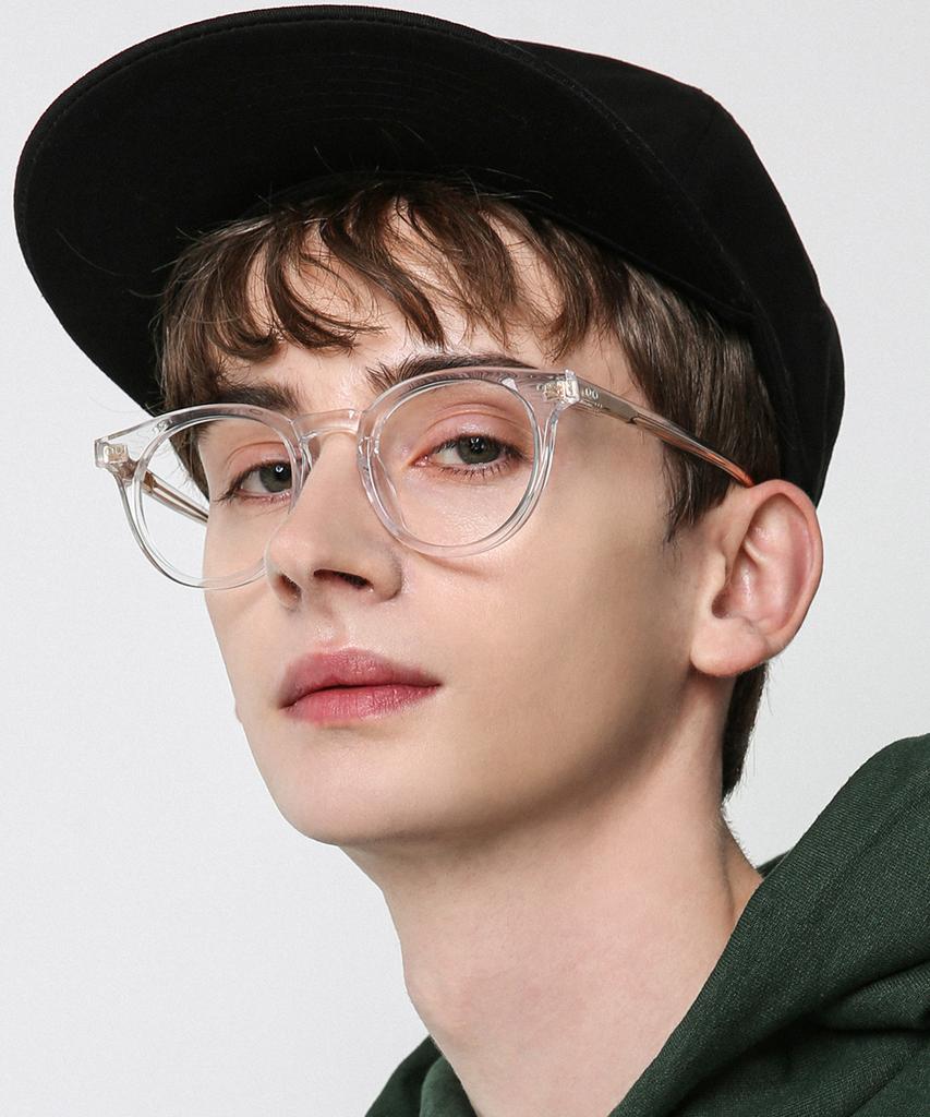 Eseubika Heart-C02 Transparent Horn-Rimmed Glasses