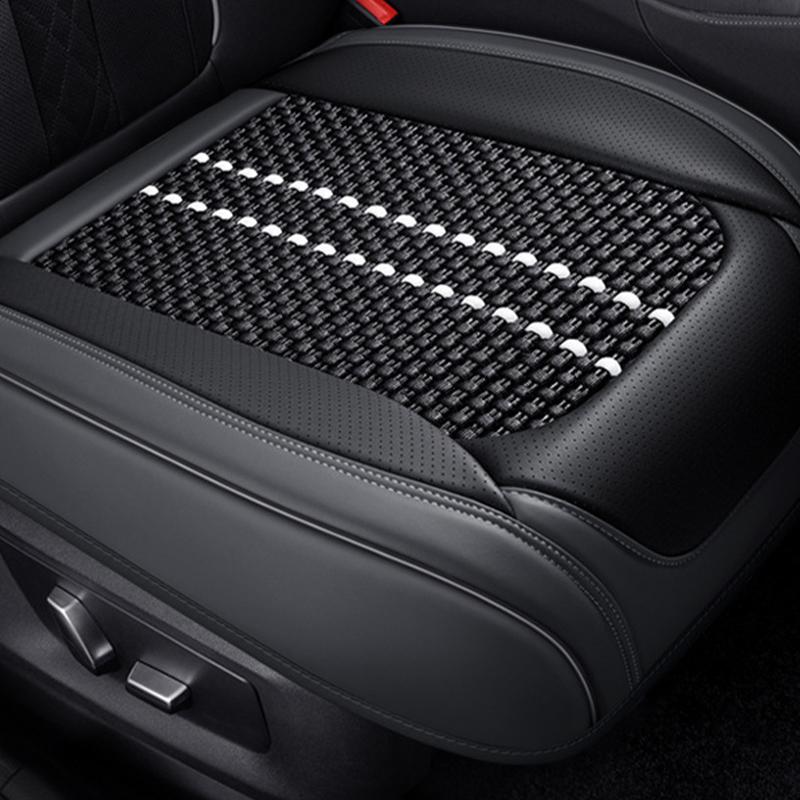 New Full-Wrapped Car Seat Cover Breathable Hole PU Car Front Seat Cushion Four Seasons Universal Anti Slip Auto Seat Protector