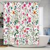 Floral Garden Bliss: Vibrant Watercolor Flower Pattern Shower Curtain for a Fresh and Nature-Inspired Bathroom Décor