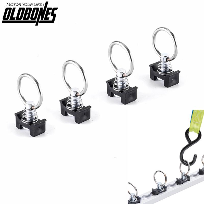 for ATV Truck Trailers Ring Spring Bolt for Airline Rail Single Stud Fitting Keeper Tiedowns Anchor 4pcs