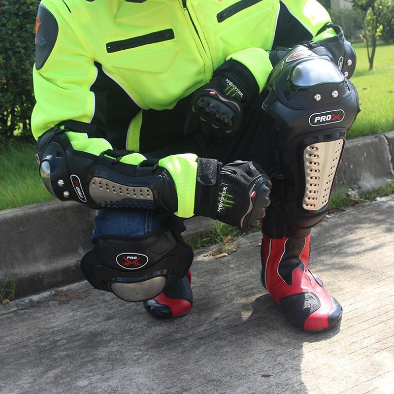 Motorcycle Protective Gear Mtb Knee Pads Elbow Pads Keep Warm Anti-fall Stainless Steel Protective Gear Motocross Accessories