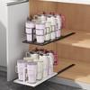 Vertical Cup Rack for Cabinet, Pull Out Metal Mug and Lid Holder with Deep Shelf Access and Large Cup Storage Home