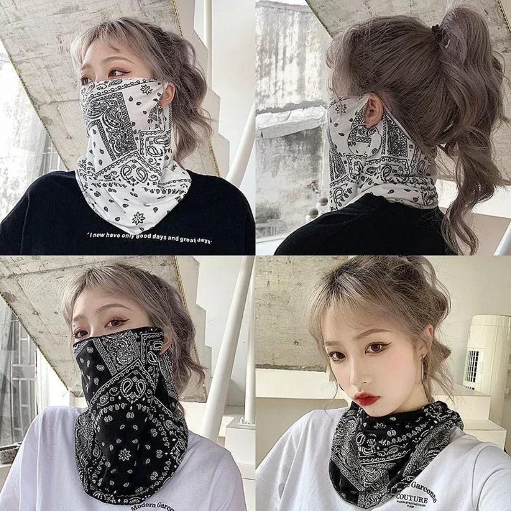 Punk Hip Hop Style Sunscreen Mask, UV Protection Face & Neck Cover, Fashionable Summer Bandana Scarf for Adults