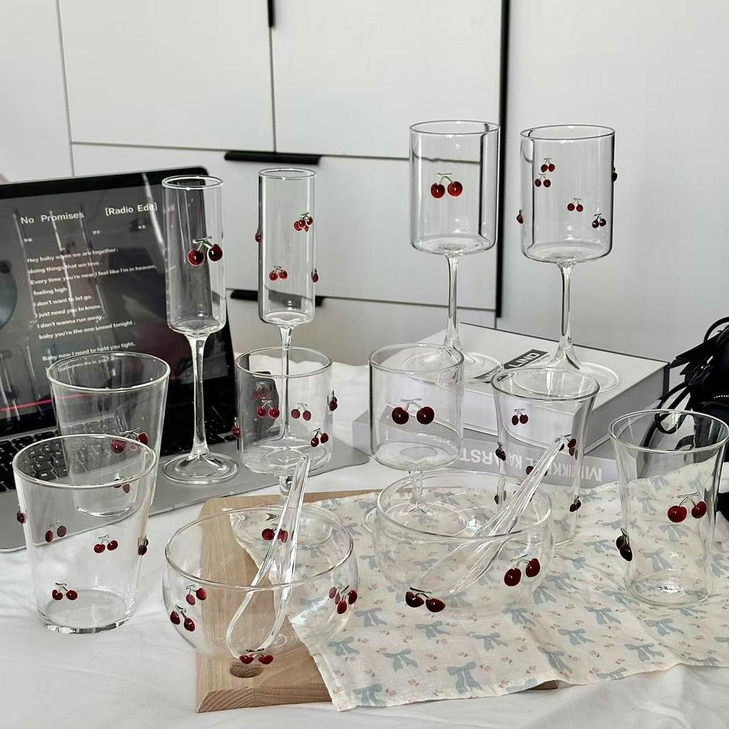 Butterfly Stem Glass: High Borosilicate for Water, Juice, Wine - Elegant Ins Style