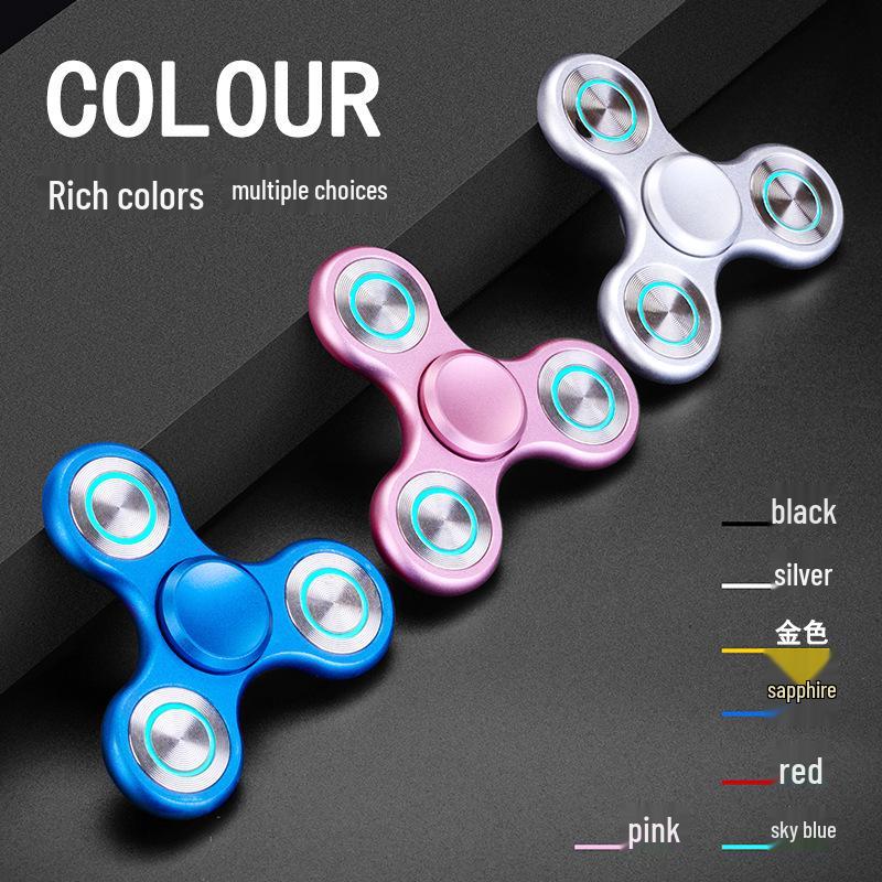 Luminous Metal Alloy Fidget Spinner: Stress Relief Toy for Night Glow