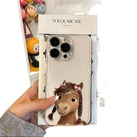 Abstract Year of the Horse Transparent Phone Case for iPhone 8 Plus/XS/XR/11/12/13/14/15/16/17