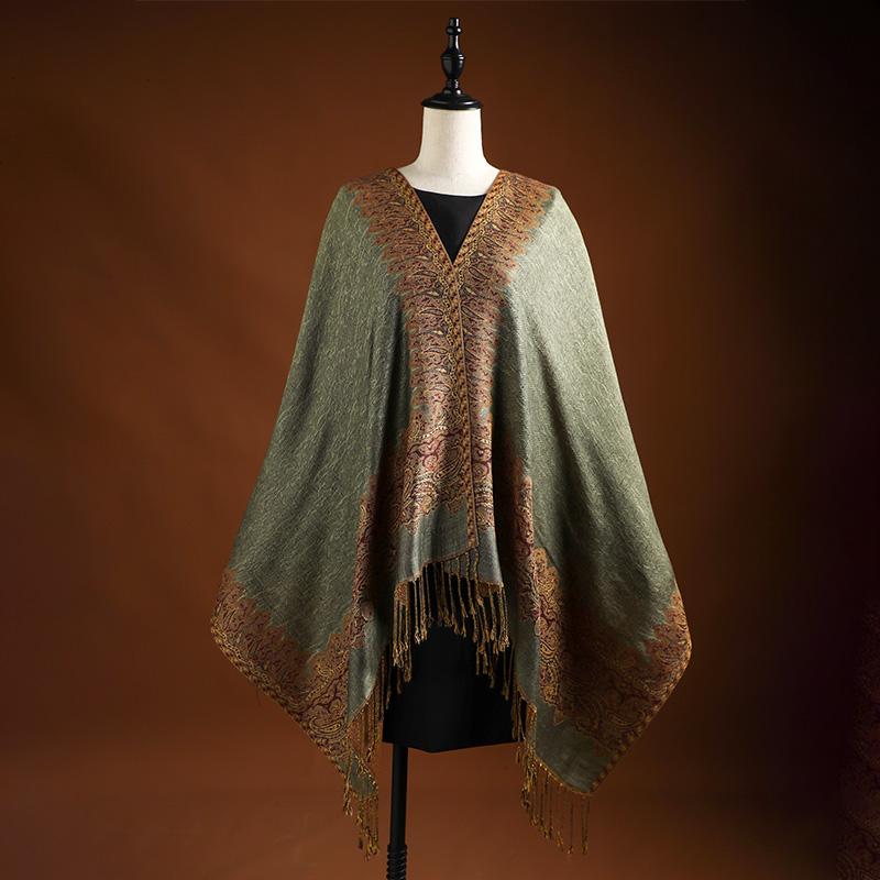 Luxus Winter Paisley Schal Damen Kopftuch Wickeltuch Warme Herbstschals Design Druck Damen Foulard Baumwollstolen Schal