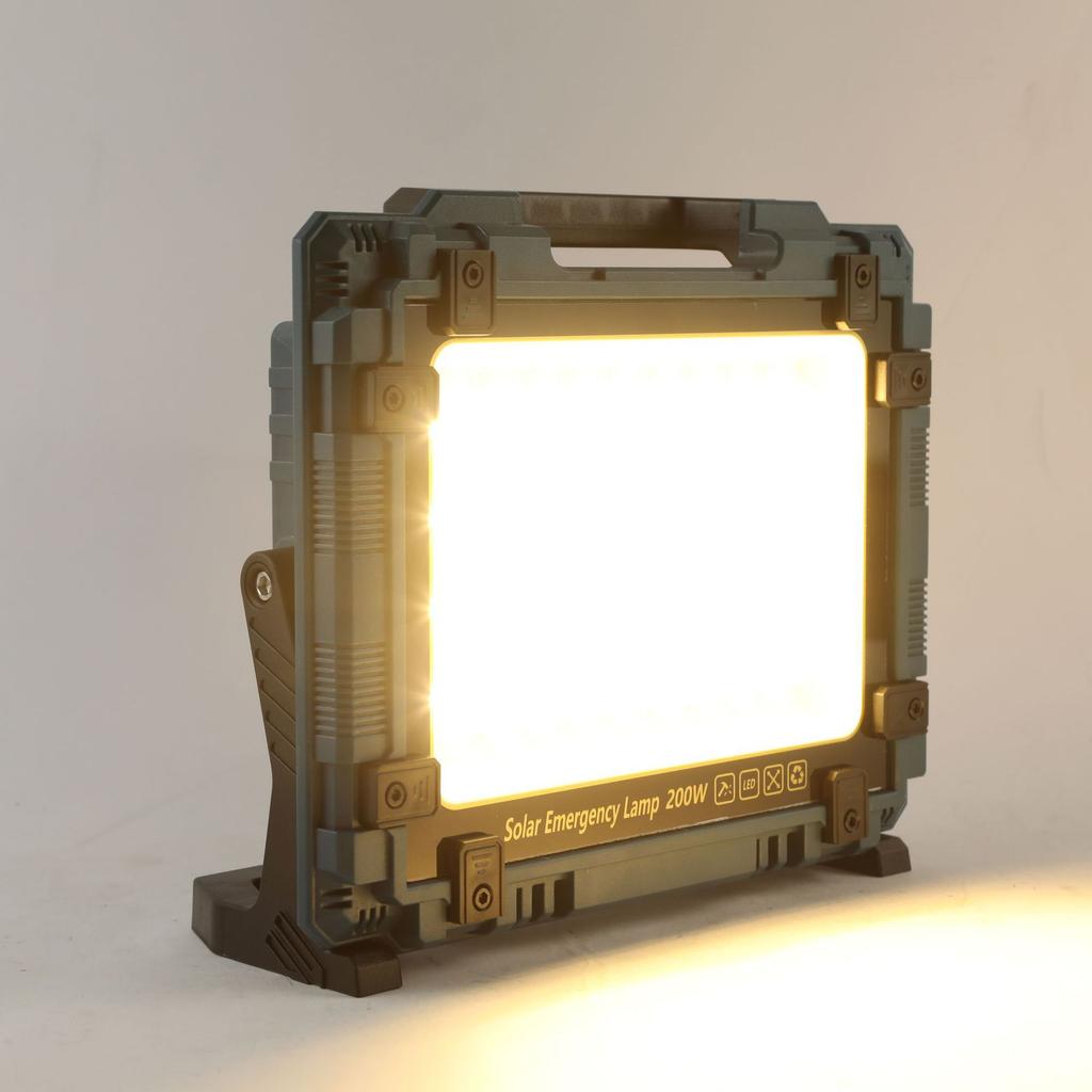 LED Strong  Solar Charging Floodlight Outdoor Emergency Site Power Outage Tent Camping Stall Portable Household Lamps