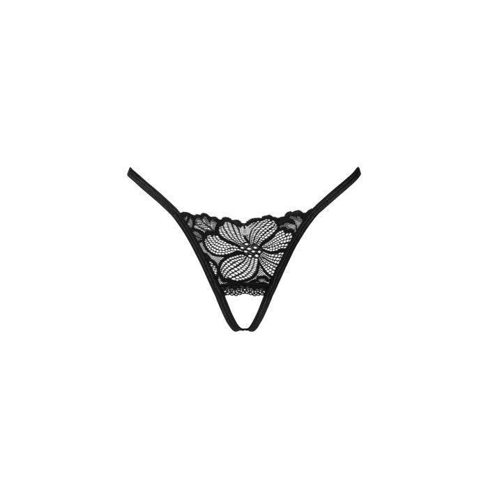 Obsessive - Serafia String Sans Entrejambe - Noir XS/S