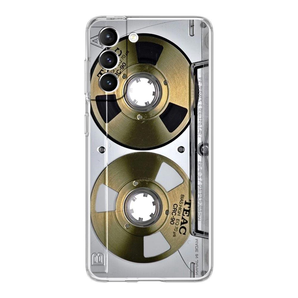 Phone Case For Samsung Galaxy S25 S24 S23 FE S22 Ultra S20 S21 5G S10 Plus S10E Soft Clear Cover vintage Cassette Tape