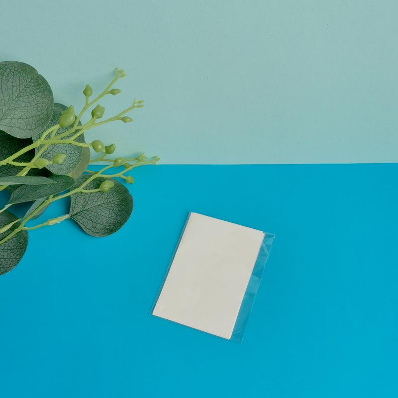 Portable Blue Facial Blotting Paper for Oil and Sweat Absorption Refill Pack 50 Sheets/Pack белый