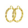 Gold and Silver Twisted Pattern Large Hoop Earrings - European Style Luxurious Fashion Accessories for Women