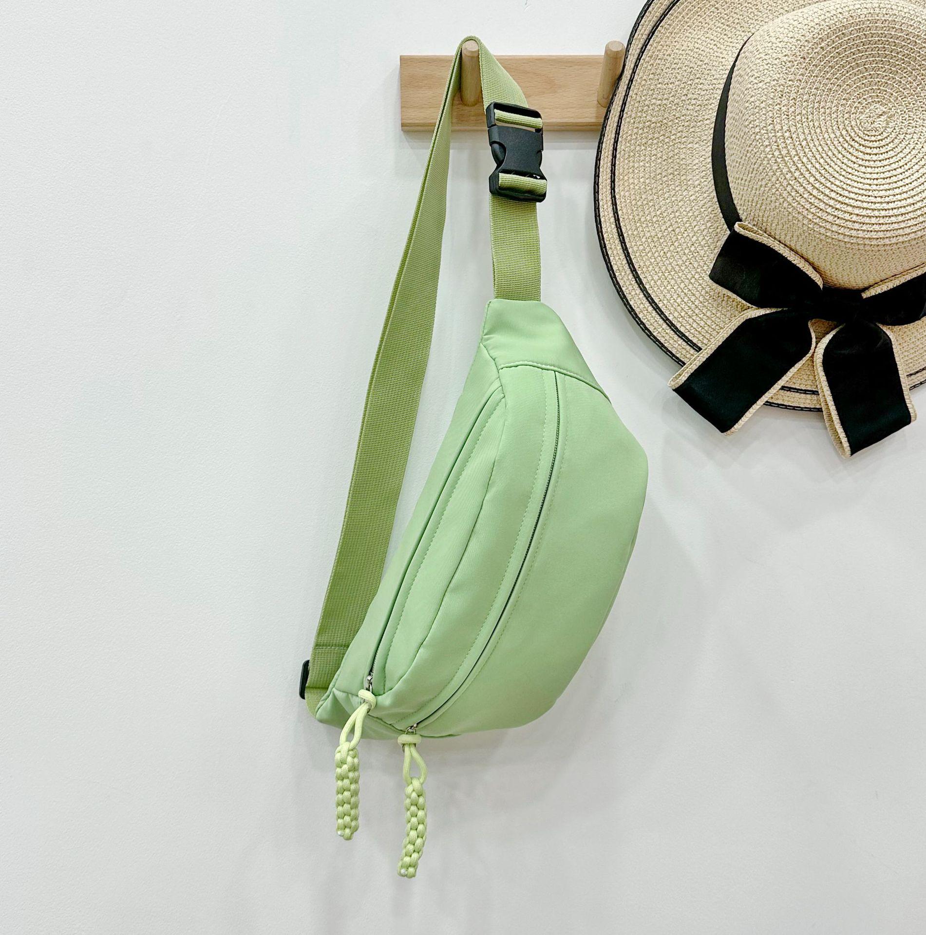 Japanese Style Crossbody Chest Bag - Casual Versatile Unisex Bag for Phones Essentials 8 inches светло-зеленый 870₽