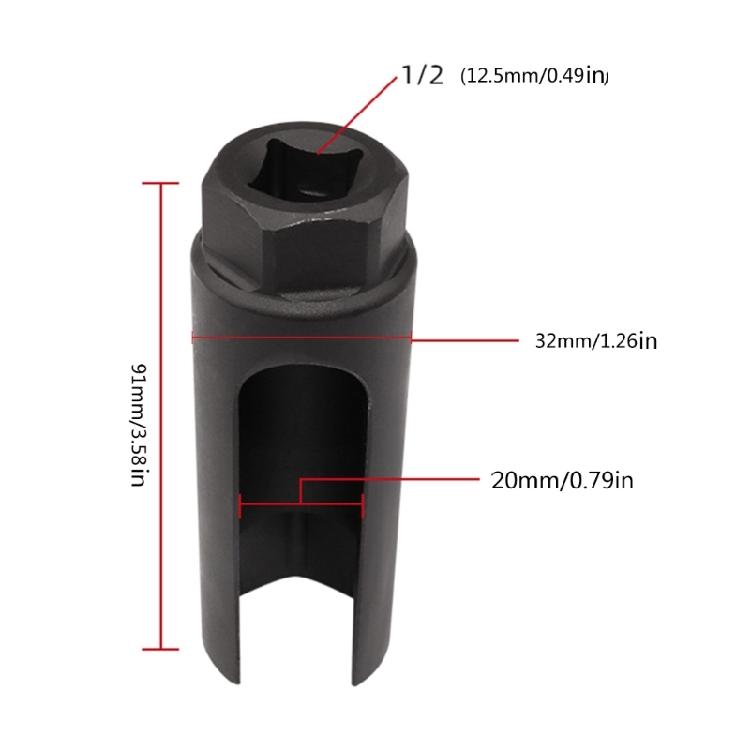 Sensor Socket Removal Tool Universal Oxygen Sensor Tool Repair Kit 22mm 1/2Inch