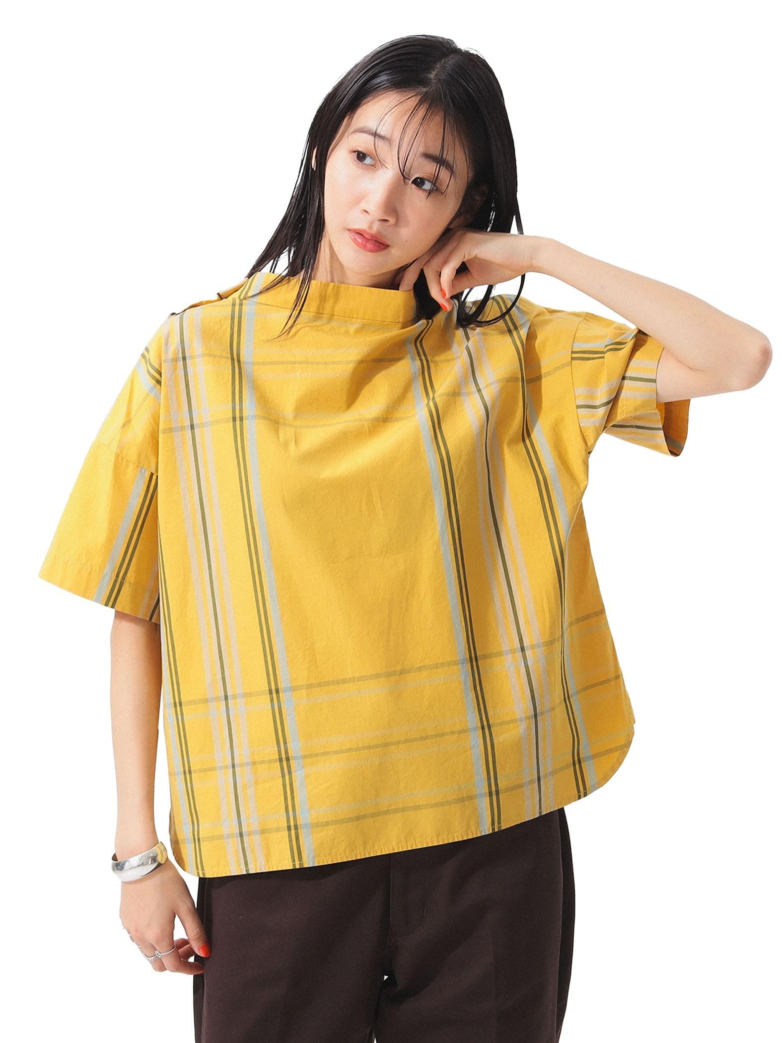 

Beams Boy Women s S/S Shirt, Big Tartan Pullover, Yellow, Free Size, 13010133803