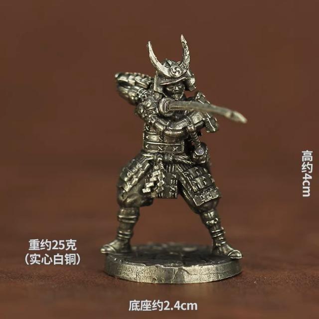 New Metal Chess Piece Samurai Ninja Ancient Soldier Model Toy Desktop Game Gift Display Piece Static Figure Collectible Model