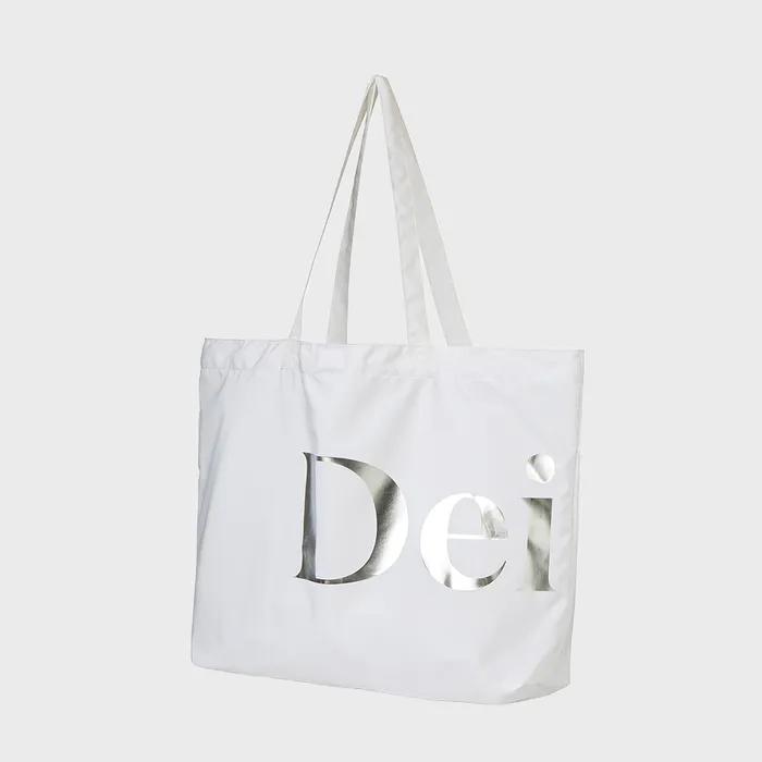 POINT LOGO SHOULDER BIG BAG IN WHITE