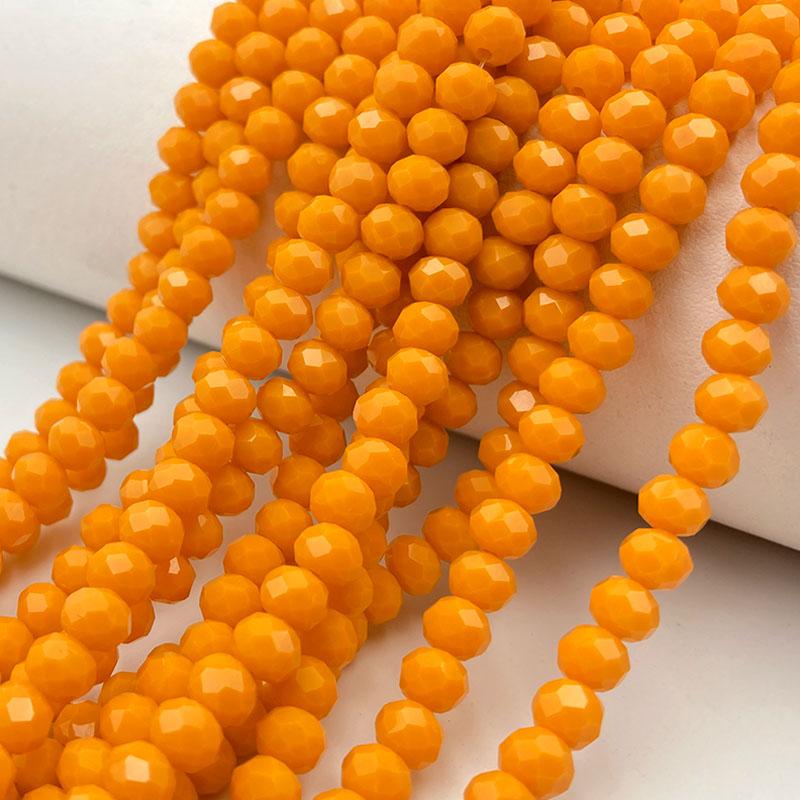 Crystal Beads 2 3 4 6 8mm Rondelle Loose Spacer Blue Glass Beads for Jewelry Making Bracelets Supplies Necklace DIY Accessories