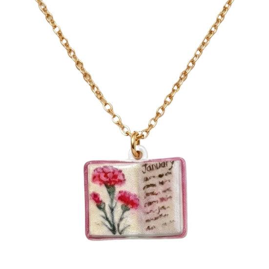 Flower Pendant Necklace Copper 17 Mm 1 Pc