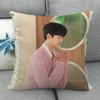 Custom ROWOON Pillowcase Wedding Decorative Cotton Linen Pillow Case For Home PillowCover 45X45(One Sides)
