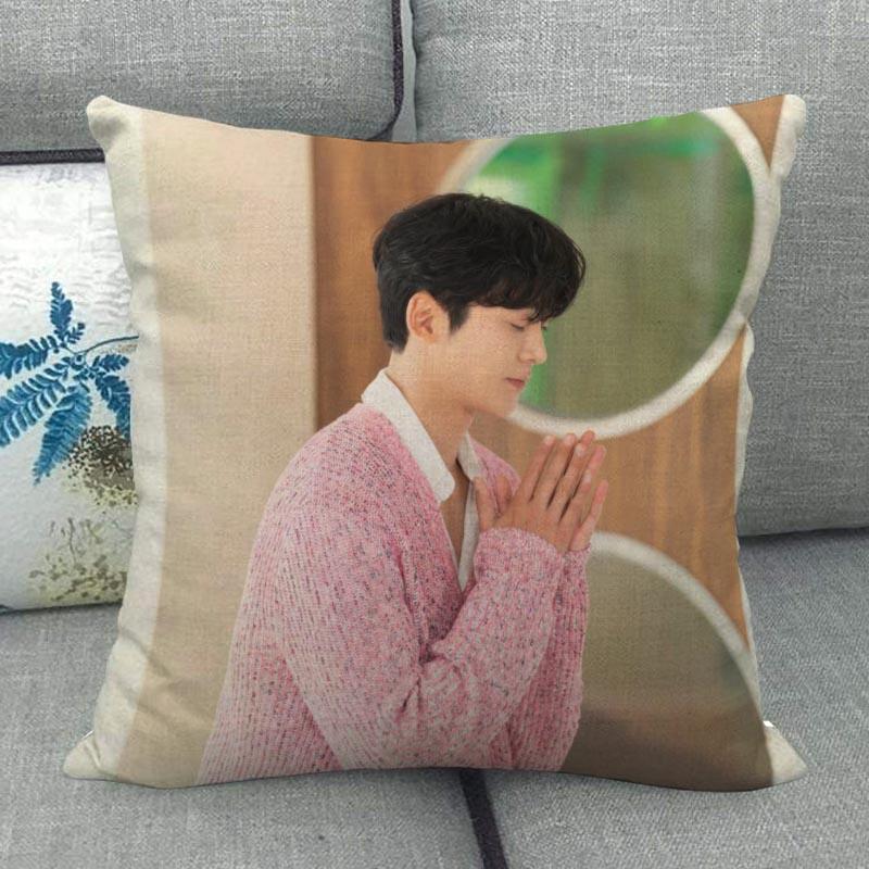 Custom ROWOON Pillowcase Wedding Decorative Cotton Linen Pillow Case For Home PillowCover 45X45(One Sides)