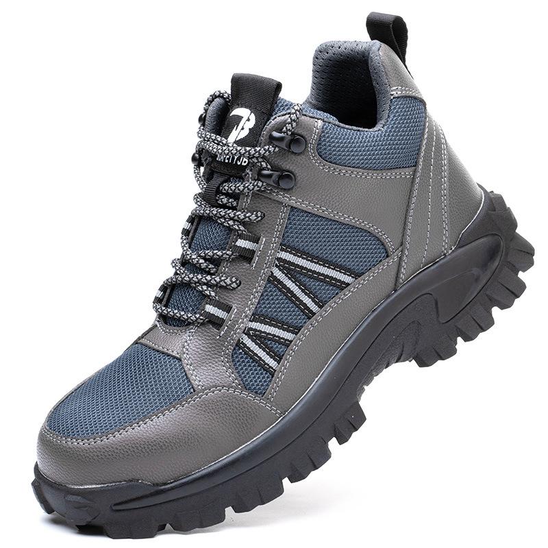 Men's Lightweight Steel Toe Anti-Smash Work Shoes - Comfortable, Breathable, Protective Footwear for Outdoors