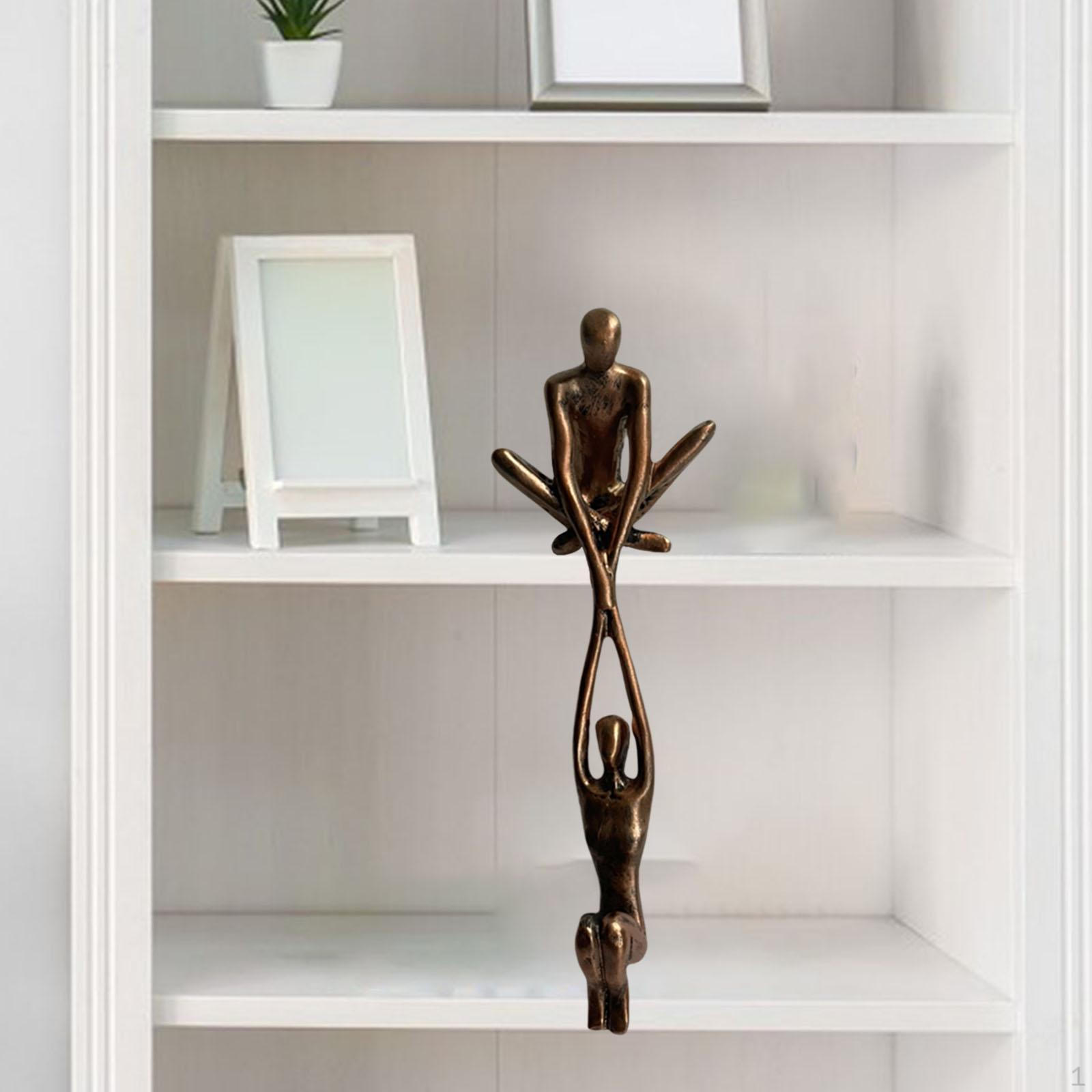 

Men Pulling Women Yoga Statue resin material art Sculpture Decoration Edge for Desk Shelf Ornament