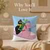 Cartoon B-BarbapapaS Cushion Cover Double-Sided Printed Pillow Cover Hypoallergenic Dust-Mite Proof