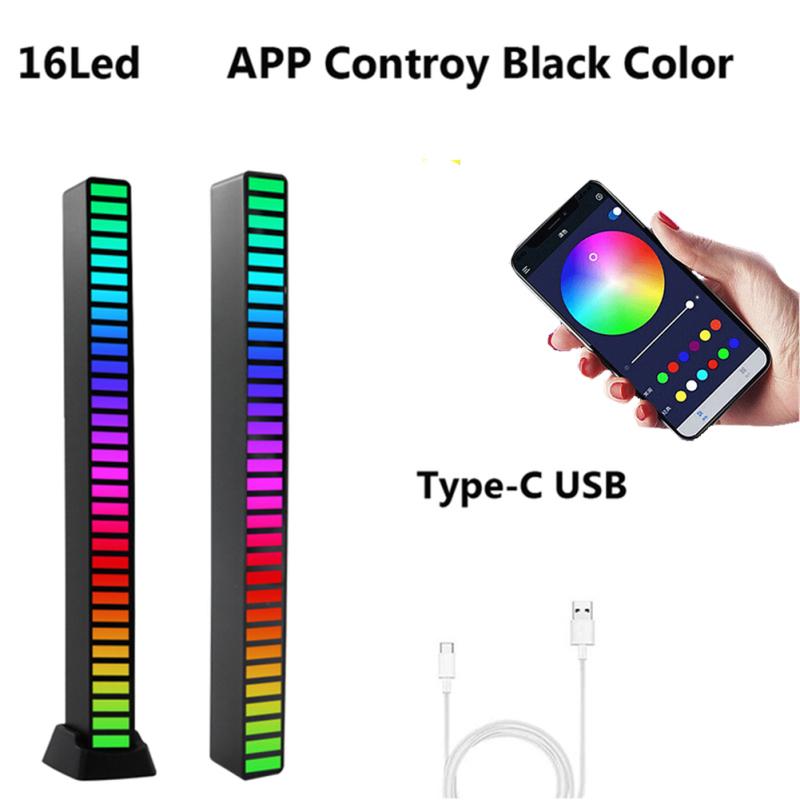 Led Rgb Music Sound Light Bar compatibil Bluetooth Control aplicație Luminozitate reglabilă Ritm muzical
