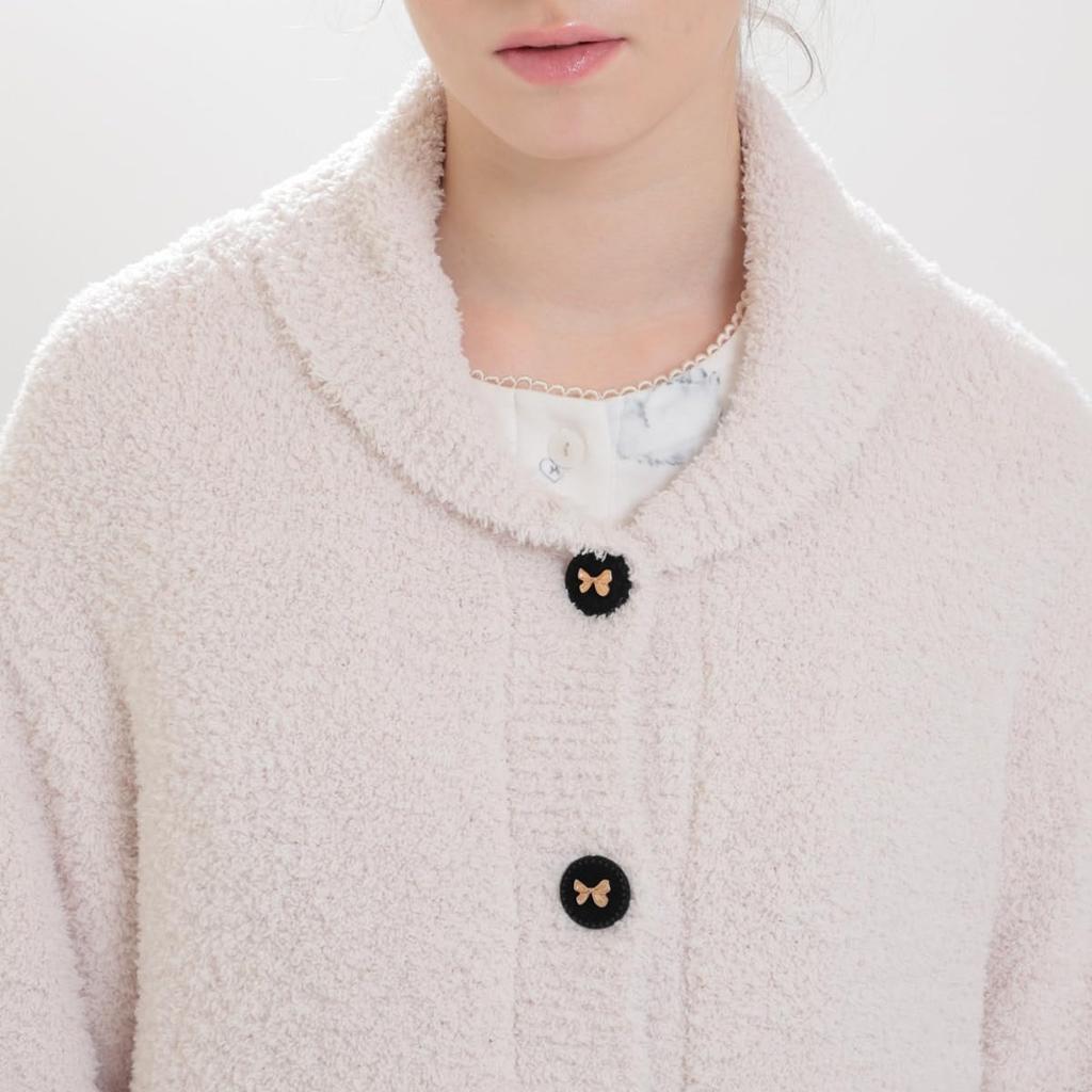 Narue Ivory Mole Knit Ribbon Cardigan Women's Robe/Gown