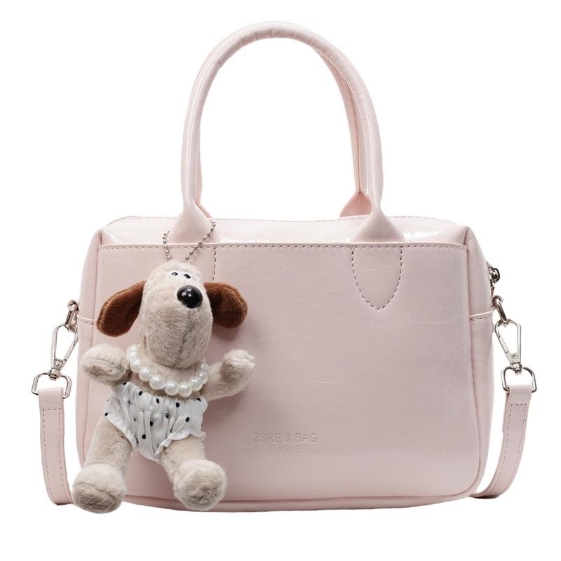 Premium Texture Bowling Handbag Women's 2025 Summer Retro Fashion Versatile Shoulder Bag Commuter Messenger Bag