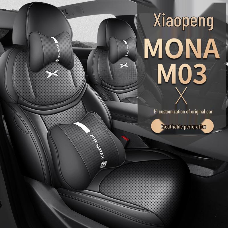 XPeng MONAM03 Leather Car Seat Cushion Set - Universal All-Season Full Coverage for Five Seats