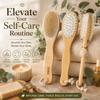 SIVANNA Wooden Handle Bath Brush & Body Massager for Dry Brushing | Natural Bristles Skin Exfoliator | Improves Blood Circulation | Helps Reduce Cel