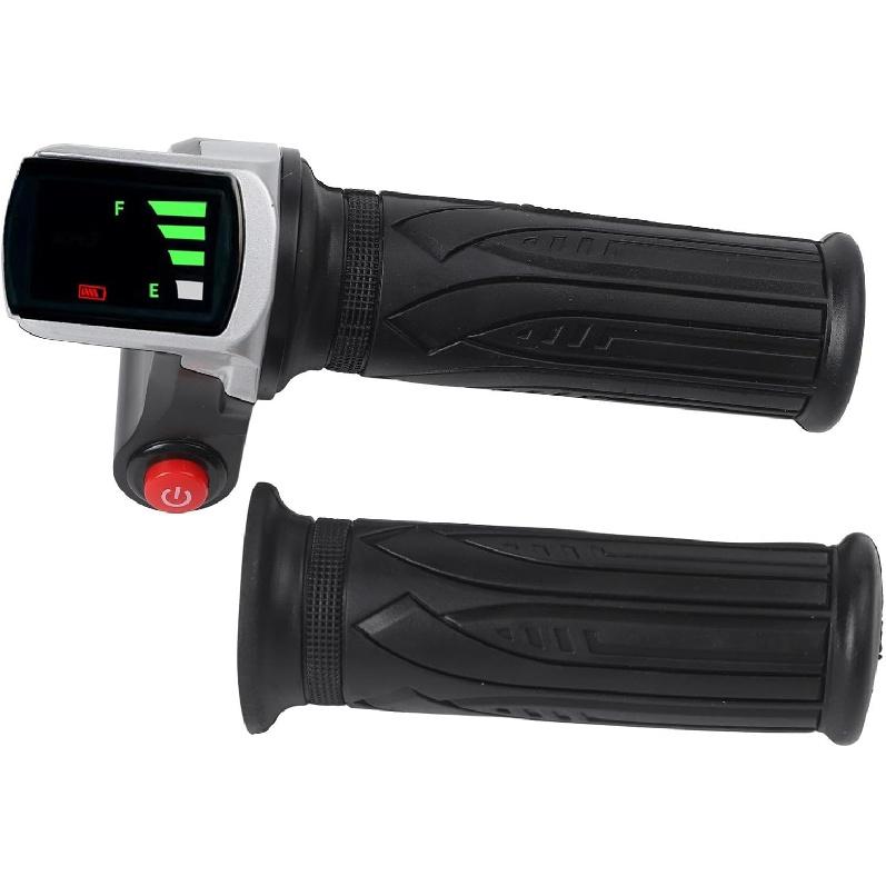 Водонепроницаемые ручки газа для электросамоката, ручка газа для электровелосипеда со светодиодным дисплеем, 6-контактная ручка газа с полным поворотом для 48 В (Без ключей) without keys