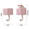 Punch Free Cute Cat Wall Hook Self Adhesive Cartoon Decor Hooks Wall Hanger  For Keys Bags Towels