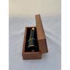 Vintage Style Telescope Leather Effect Telescope In Wooden Box and Brass Spyglass