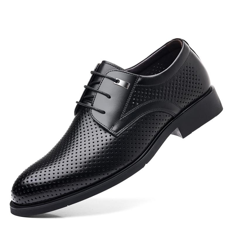 Fashion Men's Business Formal Shoes Luxurious Glossy Leather Shoes Classic Interview Versatile Men's Casual Shoes for Commuting