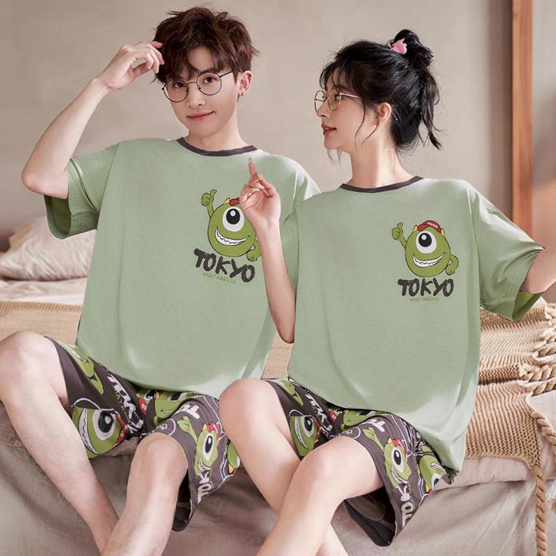 

Пижамы для пар на лето 2024 г.: Мужские и женские комплекты из модала с коротким рукавом Women XL (Height 165-175CM)