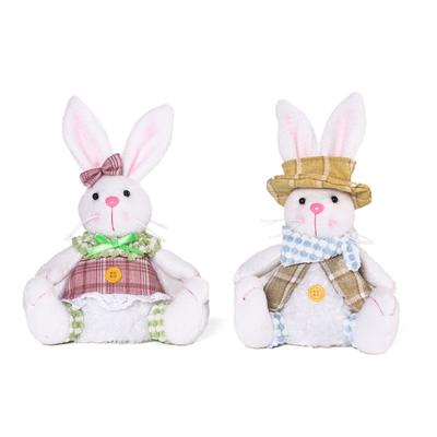 Easter Rabbit Decorations Glowings Easter Rabbit Ornament Handmade Plush Easter Doll Toy for Holiday Table Home