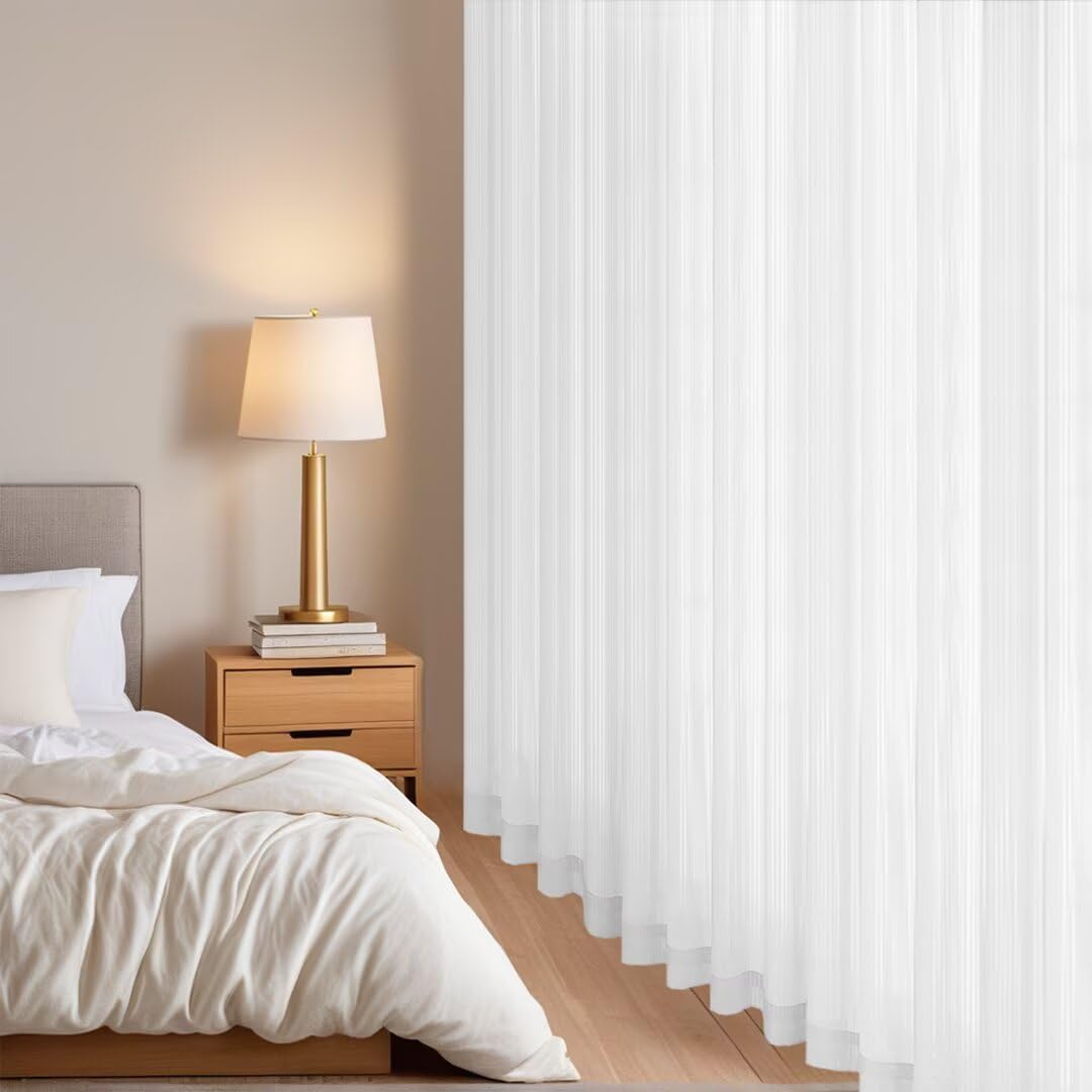 

YKFN Кружево Трудно Просвечивающее Даже при Ширине 100см x 170см Комплект Кружева Энергия УФ Тепло Плотное Скандинавский Регулируемый Простой Идеально для Эркерных Окон и Маленьких белый