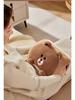 Wiederaufladbares Plüschkissen mit Braunbär-Motiv und Wärmflasche – Niedlicher Bettwärmer für Baby und Mädchen