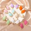 Daily Commuting Fashionable and Simple Dopamine-colored Alloy Oil-dripping Diamond-shaped Niche Stud Earrings