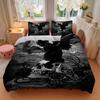 3pcs Moonlit Scene Black Cat Bedding Set, Including 1 Quilt Cover and 2 Pillow Shams, Without Filling, Soft and Comfortable Home Bedroom Fabric,