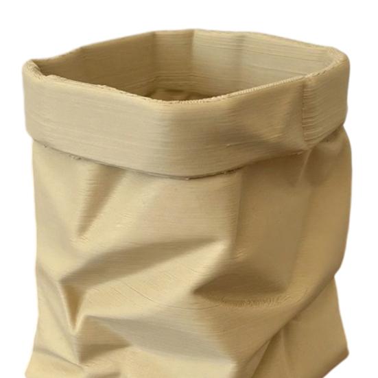 Cute Paper Bag Style Pen Holder 3D Printed Pencil Cup Desk Stationery Makeup Brushes Organizer for Workspace Office School Supplies