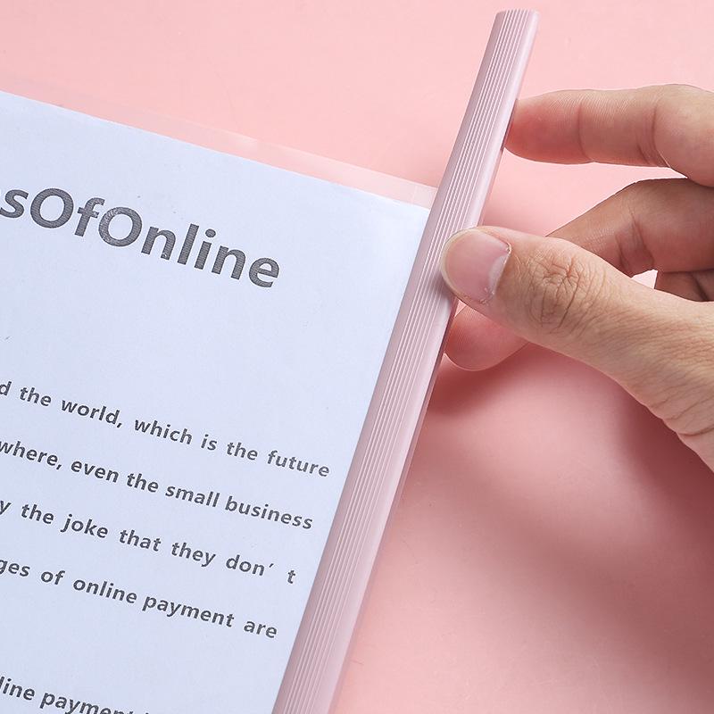 Průhledný klipový pořadač A4 pro kancelářské a studentské úložiště